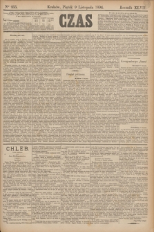 Czas. R.47, Ner 255 (9 listopada 1894)