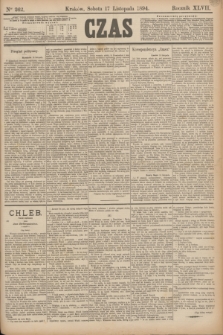Czas. R.47, Ner 262 (17 listopada 1894)