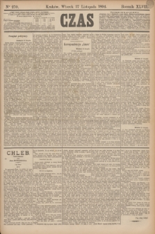 Czas. R.47, Ner 270 (27 listopada 1894)