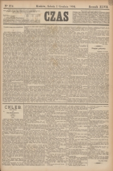 Czas. R.47, Ner 274 (1 grudnia 1894)