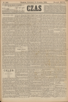 Czas. R.47, Ner 283 (13 grudnia 1894)