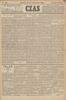 Czas. R.47, Ner 285 (15 grudnia 1894)