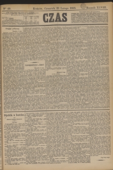Czas. R.48, Ner 49 (28 lutego 1895)