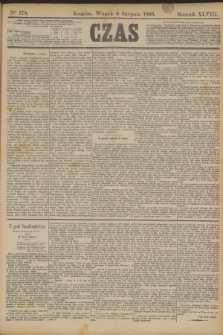Czas. R.48, Ner 178 (6 sierpnia 1895)