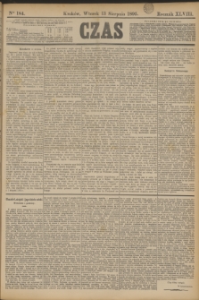 Czas. R.48, Ner 184 (13 sierpnia 1895)