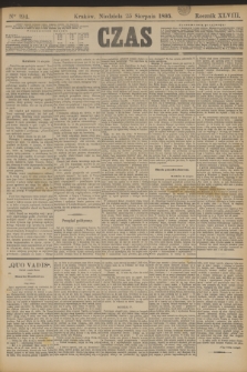 Czas. R.48, Ner 194 (25 sierpnia 1895)
