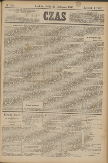 Czas. R.48, Ner 273 (27 listopada 1895)