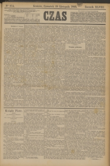 Czas. R.48, Ner 274 (28 listopada 1895)
