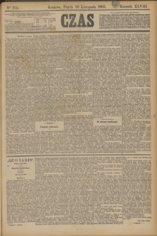 Czas. R.48, Ner 275 (29 listopada 1895)