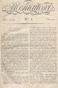 Rozmaitości : pismo dodatkowe do Gazety Lwowskiej. 1831, nr 1