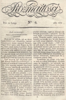Rozmaitości : pismo dodatkowe do Gazety Lwowskiej. 1831, nr 6