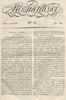 Rozmaitości : pismo dodatkowe do Gazety Lwowskiej. 1831, nr 13