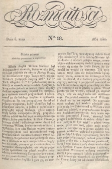 Rozmaitości : pismo dodatkowe do Gazety Lwowskiej. 1831, nr 18