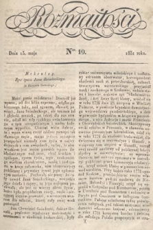 Rozmaitości : pismo dodatkowe do Gazety Lwowskiej. 1831, nr 19
