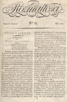 Rozmaitości : pismo dodatkowe do Gazety Lwowskiej. 1831, nr 22