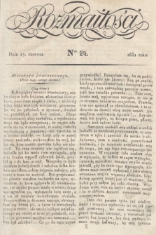 Rozmaitości : pismo dodatkowe do Gazety Lwowskiej. 1831, nr 24