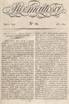 Rozmaitości : pismo dodatkowe do Gazety Lwowskiej. 1831, nr 26