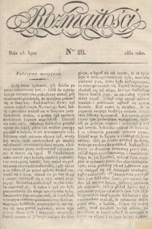 Rozmaitości : pismo dodatkowe do Gazety Lwowskiej. 1831, nr 28