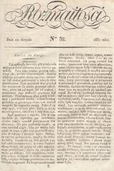 Rozmaitości : pismo dodatkowe do Gazety Lwowskiej. 1831, nr 32