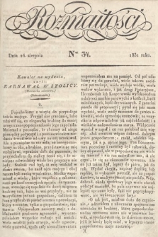 Rozmaitości : pismo dodatkowe do Gazety Lwowskiej. 1831, nr 34