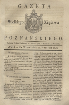 Gazeta Wielkiego Xięstwa Poznańskiego. 1832, № 212 (11 września)