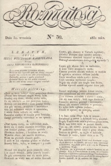 Rozmaitości : pismo dodatkowe do Gazety Lwowskiej. 1831, nr 39