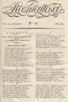 Rozmaitości : pismo dodatkowe do Gazety Lwowskiej. 1831, nr 42
