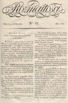 Rozmaitości : pismo dodatkowe do Gazety Lwowskiej. 1831, nr 43