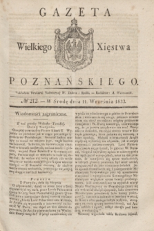 Gazeta Wielkiego Xięstwa Poznańskiego. 1833, № 212 (11 września)
