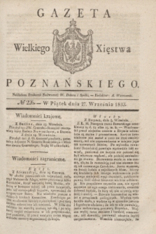 Gazeta Wielkiego Xięstwa Poznańskiego. 1833, № 226 (27 września)