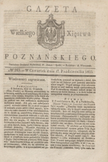 Gazeta Wielkiego Xięstwa Poznańskiego. 1833, № 243 (17 października)