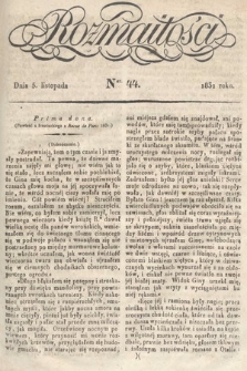 Rozmaitości : pismo dodatkowe do Gazety Lwowskiej. 1831, nr 44