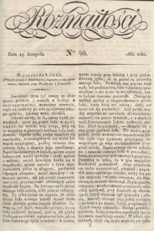 Rozmaitości : pismo dodatkowe do Gazety Lwowskiej. 1831, nr 46