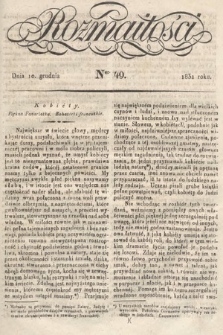 Rozmaitości : pismo dodatkowe do Gazety Lwowskiej. 1831, nr 49