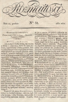 Rozmaitości : pismo dodatkowe do Gazety Lwowskiej. 1831, nr 51