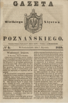 Gazeta Wielkiego Xięstwa Poznańskiego. 1839, № 5 (7 stycznia)