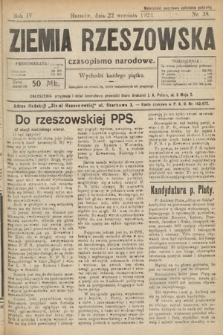 Ziemia Rzeszowska : czasopismo narodowe. 1922, nr 38