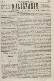 Kaliszanin : gazeta miasta Kalisza i jego okolic. R.3, № 5 (16 stycznia 1872)