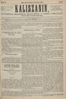 Kaliszanin : gazeta miasta Kalisza i jego okolic. R.4, № 2 (7 stycznia 1873)
