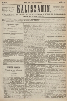 Kaliszanin : gazeta miasta Kalisza i jego okolic. R.4, № 14 (18 lutego 1873)
