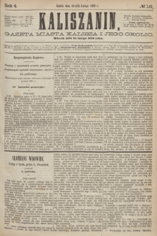 Kaliszanin : gazeta miasta Kalisza i jego okolic. R.4, № 16 (25 lutego 1873)