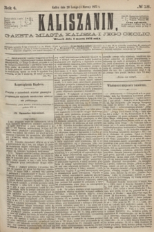 Kaliszanin : gazeta miasta Kalisza i jego okolic. R.4, № 18 (4 marca 1873)