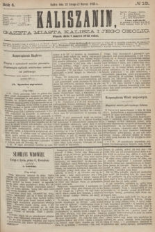 Kaliszanin : gazeta miasta Kalisza i jego okolic. R.4, № 19 (7 marca 1873)
