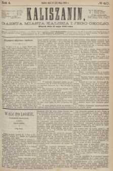 Kaliszanin : gazeta miasta Kalisza i jego okolic. R.4, № 40 (27 maja 1873)