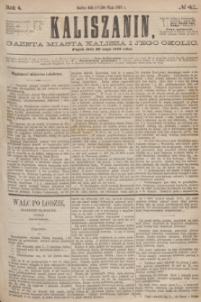 Kaliszanin : gazeta miasta Kalisza i jego okolic. R.4, № 41 (30 maja 1873)