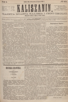 Kaliszanin : gazeta miasta Kalisza i jego okolic. R.4, № 49 (1 lipca 1873)