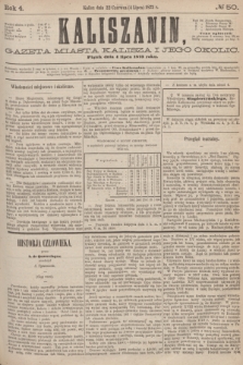 Kaliszanin : gazeta miasta Kalisza i jego okolic. R.4, № 50 (4 lipca 1873)