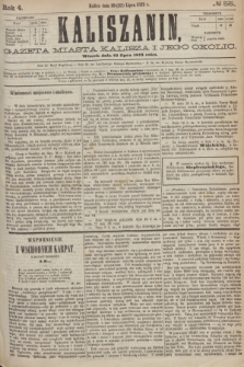 Kaliszanin : gazeta miasta Kalisza i jego okolic. R.4, № 55 (22 lipca 1873)