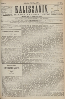 Kaliszanin : gazeta miasta Kalisza i jego okolic. R.4, № 57 (29 lipca 1873)