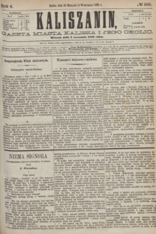 Kaliszanin : gazeta miasta Kalisza i jego okolic. R.4, № 66 (2 września 1873)
